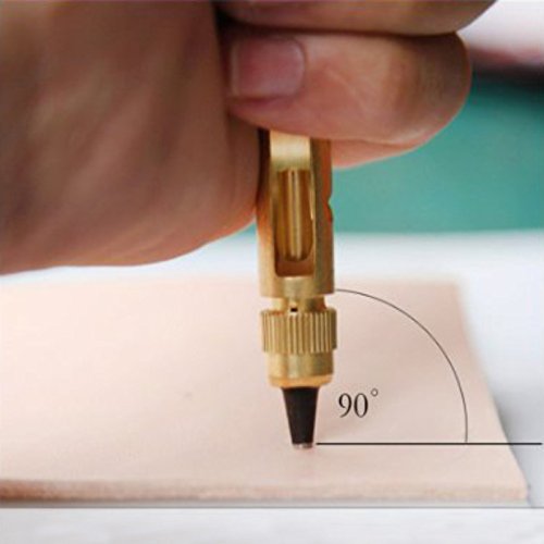 Hrph Automatische Gurte stanzen auswechselbare lange stumme Rotary Stanzen Stanzer Leather Craft Tools + 6pcs Tipps - 4