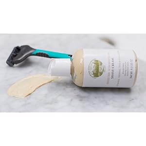 Sensitive Skin, Foam-Free Shaving Cream for All Natural Moisturizing Shave with Oatmeal, Aloe Vera, Shea & Cocoa Butter… - Image 3
