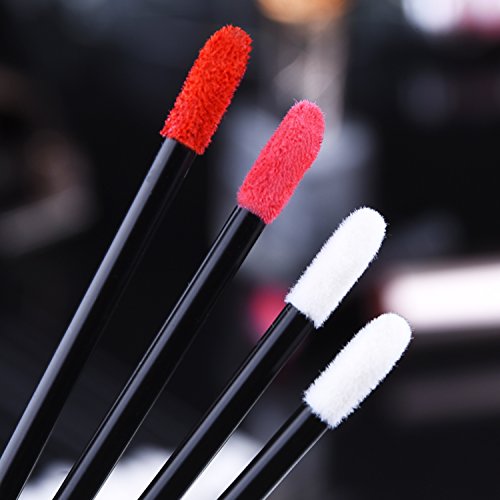 eBoot 100 Stück Einweg Lippenpinsel Stick Lippenstift Pinsel Gloss Stab Applikatoren, Schwarz - 3