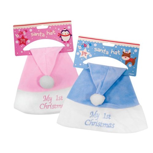 Baby's My 1st Christmas Santa Hat - Blue
