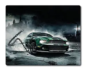Woopme Car Theme Printed Mouse Pad Compatible for Laptop Computer Desktop PC Girls Kids Gaming Non Slip Rubber Base L x H 24 x 20 CMS