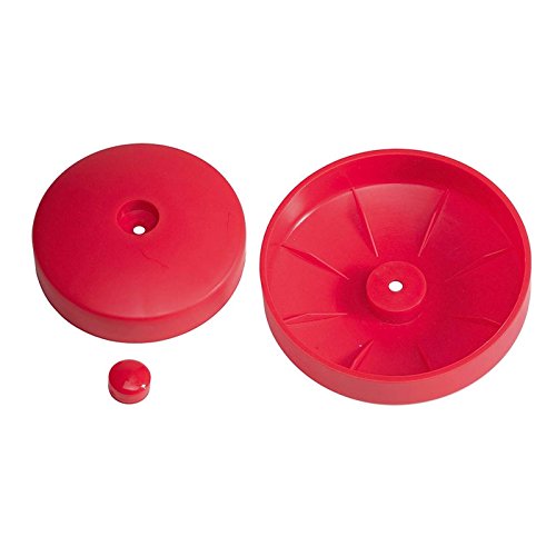 Abdeckkappe rot aus Kunststoff für runde Pfosten Ø 120 mm von Gartenpirat® - 2