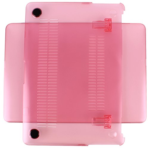 STONG Matte Gummierte Harte Schutzhülle mit Kickstand Ständer für Macbook Air 13 Hülle Cover Tasche Silicon Case Shell Hard Plastik mattiert SchutzTasche + tpu Tastatur-Schutzfolie(Rosa,MacBook Air 13 A1369 / A1466) - 6