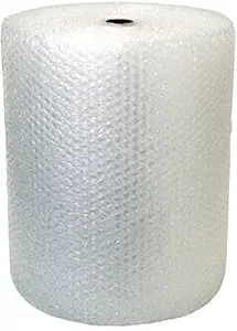 SuperCom Bubble wrap/Roll Multipurpose Packing Material for Your Daily Packaging & Safety Needs - Transparent (1mtr X 100mtrs) 35gsm 98% sheet coverage for Multipurpose Uses