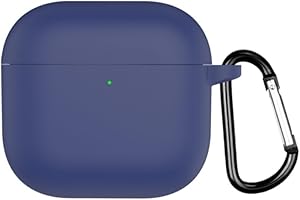 FTRONGRT Etui kompatybilne z AirPods 4 2024, odporne na zarysowania, wstrząsy, silikonowe etui kompatybilne ze słuchawkami Bluetooth AirPods 4 2024. granatowe