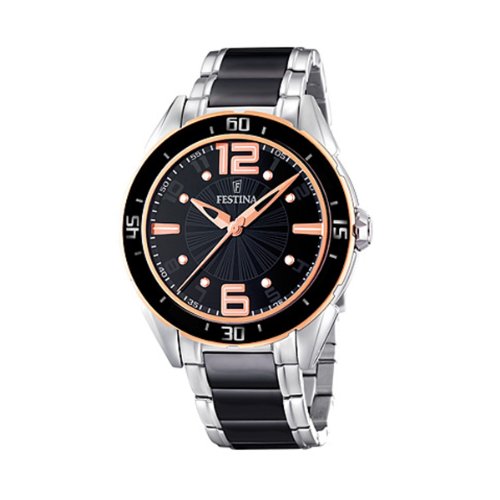 Festina Damen-Armbanduhr Trend Ceramic Analog Quarz verschiedene Materialien F16396/2