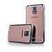 Produktbild Spiegel Handy Silikon Hülle TPU Back Case Schutzhülle transparent pink für "Samsung Galaxy S5 Neo" Cover Schale Tasche Bumper