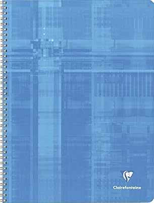 Clairefontaine - 1 Cahier reliure spirale avec grands carreaux - 24 x 32 cm - 180 pages - Feuilles perforées détachables