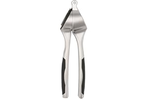 Stellar Contour Gadgets Garlic Press, Cushioned Grip, Dishwasher Safe, Chrome Plated Zinc Alloy