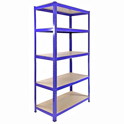 Monster Racking Heavy Duty Garage Storage Shelves (x3) & Workbench Blue 90cm x 182.5cm x 45cm