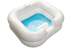 Homecraft Inflatable Hair Washing Basin – Portable In Bed Hair Wash Aid with Drain Hose Inflated Comfort – Ideal for Seniors, Injury Recovery, or Limited Mobility