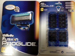 GILLETTE FUSION PROGLIDE BLADES 14S