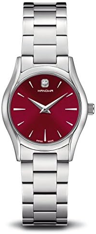 Women's Swiss Made Stainless Steel Watch Wine Red 16 7035.04.004