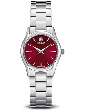 Hanowa Damenuhr Swiss Made Edelstahl Weinrot 16-7035.04.004
