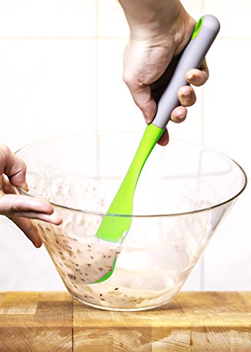 Paulis Kitchen – Starterset / Spülbürsten + Spatel für das Reinigen & Ausleeren von Töpfen, Thermomix® TM5 + TM31, Mixertöpfen, usw. (Grün) - 6