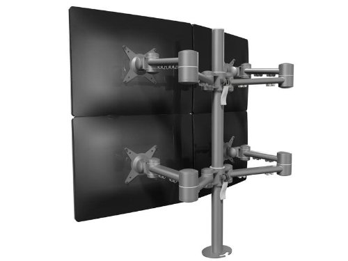 Dataflex 622 ViewMate Style Monitorarm (Tragkraft max. 4x 12kg, bis 61 cm (24 Zoll) Bildschirmdiagonale, VESA: MIS-D 75×75/100x100mm kompatibel) silber - 3