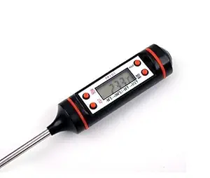 Okayji Stainless Steel Digital Kitchen Temperature Test Pen, Black