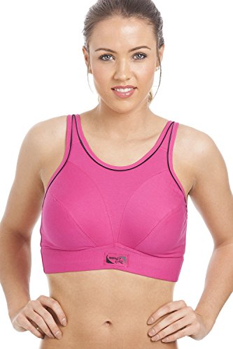 Womens Ladies Pink Maximum Support Impact Free Sports Bra