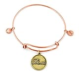 -aleación de cobre-latón Lilly Lace Pulsera de la Joyería de Las Señoras del Oro de Rose del Vintage con el Colgante para Las Mujeres y Las Muchachas Pulsera Retra Hermosa con los encantos (Friends)