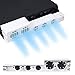 Produktbild PS4 Pro Turbo Lüfter Ventilator Kühler weiße Farbe-ElecGear Glacial White Externe Kühlgebläse USB 5 Cooling Fan Cooler Auto Luftzirkulation Kühlung Temperatur Schutz für Sony PlayStation 4 Pro Konsole