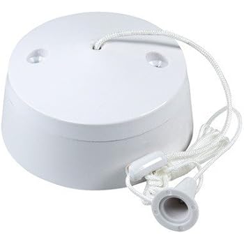 Bathroom Pull Cord Ceiling Switch 6 Amp White: Amazon.co.uk: DIY & Tools