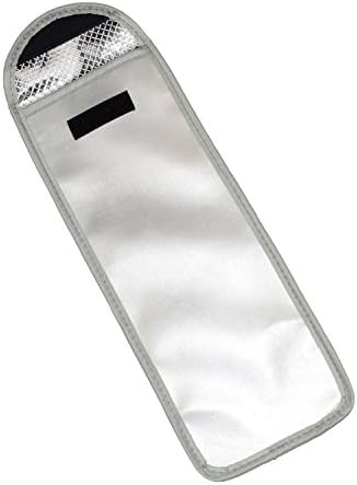 EasyWisdom --Heat-resistant Hair Straightener Storage Bag, Thermal Pouch with Velcro and Heat Proof /Mat for Any Straightener, Curling Iron Storage (Silver)