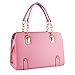 Fashion Ladies Chain Handbag Square Candy Color Vintage Leather Totes Peach pink