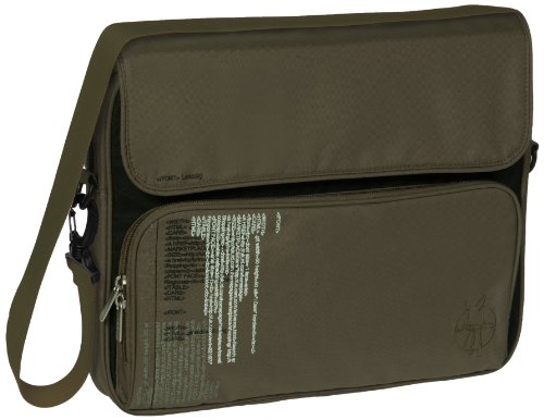 Lässig Laptoptasche, Text olive