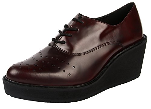 Clarks Game Oval, Women Brogue, Red (Burgundy Leather), 7 UK (41 EU)