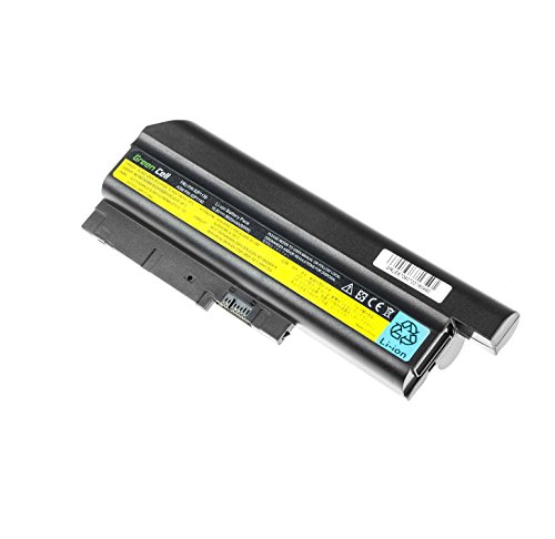 Green Cell® Extended Serie Laptop Akku für Lenovo IBM ThinkPad R60 R60i R60e R61 R61e T60 T60p T61 SL400 SL500 R500 T500 W500 (12 Zellen 8800mAh 10.8V Schwarz) - 3