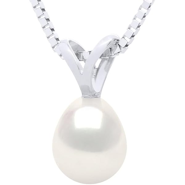 OROVI Collana Donna In Oro 14kt Vero Con Ciondolo A Perle D'Acqua Dolce E Zircone – Fatto A Mano, Ipoallergenico