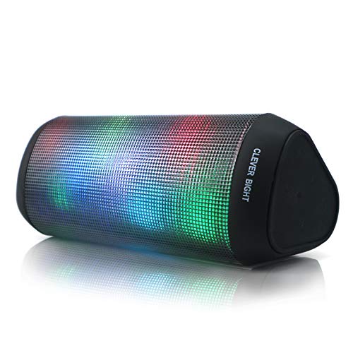 Enceinte Bluetooth Portable Lumineuse Haut-Parleur Bluetooth sans Fil avec LED Lumière Radio, Technologie TWS,2000mAh Autonomie 8-10H,Idéal la Maison, Camping,l'extérieur Les Voyages