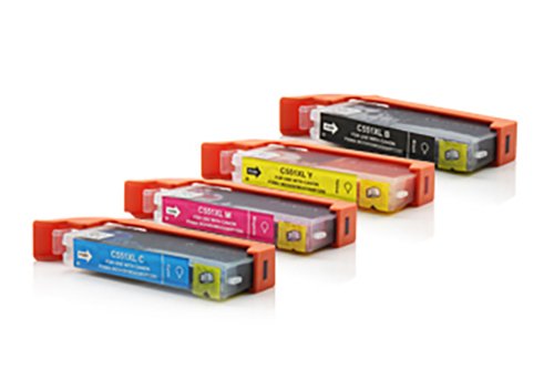 Inkadoo® XXL Tinte passend für Canon Pixma MG 5650 ersetzt Canon 551 BKXL 6443B001 - 646B001 - 10x Premium Drucker-Patrone Kompatibel - Schwarz, Cyan, Magenta, Gelb - 10 x 12 ml