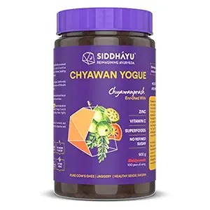 Siddhayu (From Baidyanath) Chyawan Yogue Chyawanprash I Enriched with Zinc Vitamin C, Pure Cow Ghee | Sugar Free I Immunity Booster For Adults I 900 Gms