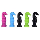 eBoot 5 Pieces Silicone Chewable Pencil Toppers, Therapy Toys, Chew Tubes, Oral Motor Chew
