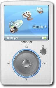 SanDisk Sansa Fuze MP3-/Video-Player 4GB (4,8 cm (1,9 Zoll) Display, FM-Radio, Kartenslot, USB 2.0) weiß