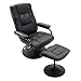 Produktbild Massagesessel Fernsehsessel Wärmefunktion,Massagesessel mit Vibration, elektrische Entspannung,mit Fußhocker (schwarz)