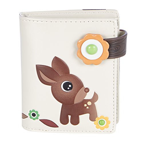 Shagwear - Monederos para mujeres jóvenes: Varios colores y diseños: (bosque del arbolado beis / woodland forest beige)
