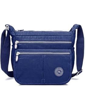 OULUSEN Nylon Wasserdicht Täglich Umhängetasche Multi-Taschen Schultertasche Taschen für Frau