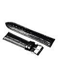 Uhrenarmband Leder Schwarz Teju-Eidechs Prägung 14-24mm Armband Uhr Band 20mm