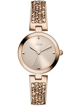 s.Oliver Damen-Armbanduhr XS Analog Quarz Edelstahl beschichtet SO-2944-MQ
