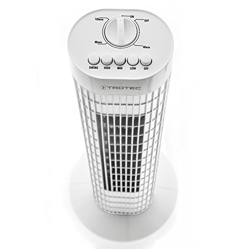 TROTEC Turmventilator TVE 30 T | Tower-Ventilator | Automatische 80°-Oszillation | 3 Geschwindigskeitsstufen | 45 Watt Leistung | geringes Betriebsgeräusch | TÜV geprüft & trägt GS-Siegel - 3