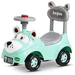 Baybee Snooper Ride on Baby Car for Kids, Baby Ride on Car with Music & Horn Button-Kids Ride On Push Car for Children | Ride on Toys Kids Baby Car | Ride on Car for Kids 1 - 3 Years Boy Girl (Green)