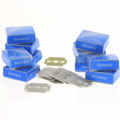 Ersatzklingen Kosmetex Hornhauthobel rostfrei, Profiqualität aus Solingen, Klingen für Fußhobel Credo System, 100 Klingen