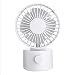 Produktbild Mini-Moving-Head-Lüfter, Praktischer Desktop-Tischlüfter, 2 Windgeschwindigkeiten, Einstellbare Windrichtung, Wiederaufladbare Persönliche Kleine 1700 Mm USB-Lüfter,White