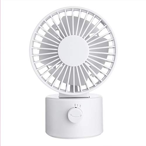 Preisvergleich Produktbild Mini-Moving-Head-Lüfter, Praktischer Desktop-Tischlüfter, 2 Windgeschwindigkeiten, Einstellbare Windrichtung, Wiederaufladbare Persönliche Kleine 1700 Mm USB-Lüfter,White