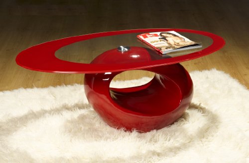 Designer Oval Coffee Table (RED)