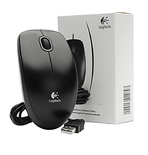 Logitech B100 Optical USB Ambidextrous Mouse for Windows, Mac and Linux - Black