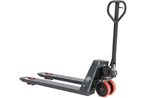 ‎HEMMDAL HEMMDAL Hubwagen | 2.500 kg Tragkraft | 1.150 mm Gabellänge | Lenkrad/Gabelrolle aus robustem Polyurethan | Einfach-Gabelrollen | Palettenhubwagen