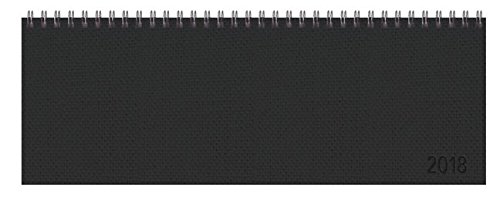 Preisvergleich Produktbild Tischquerkalender Professional Premium schwarz 2018: 1 Woche 2 Seiten; Bürokalender mit edlem Hardcover und nützlichen Zusatzinformationen im Format: 29,8 x 10,5 cm